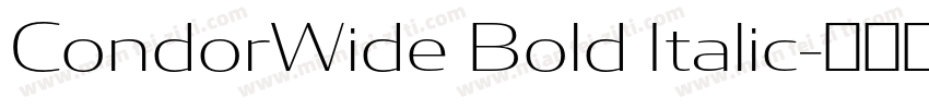 CondorWide Bold Italic字体转换